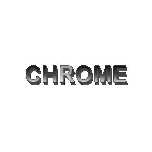 Chrome Metallic Text